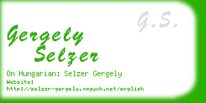 gergely selzer business card